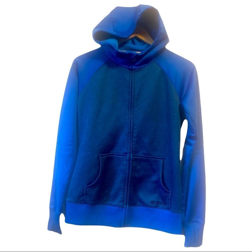 Burton Dry Ride Blue Fleece Zip Up "Colombo" Hoodie Size Small